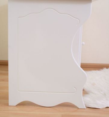 Bureau enfant 100x60x76 cm blanc et naturel - CURTIS